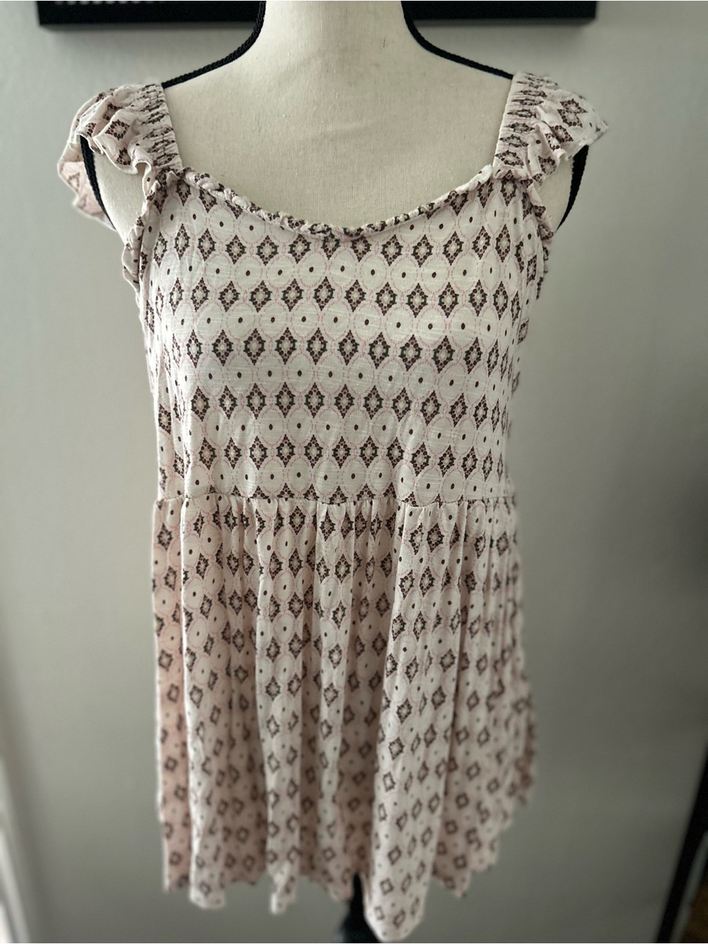 Torrid Cream Floral Print Babydoll Top Romantic Parisian Feminine Coquette